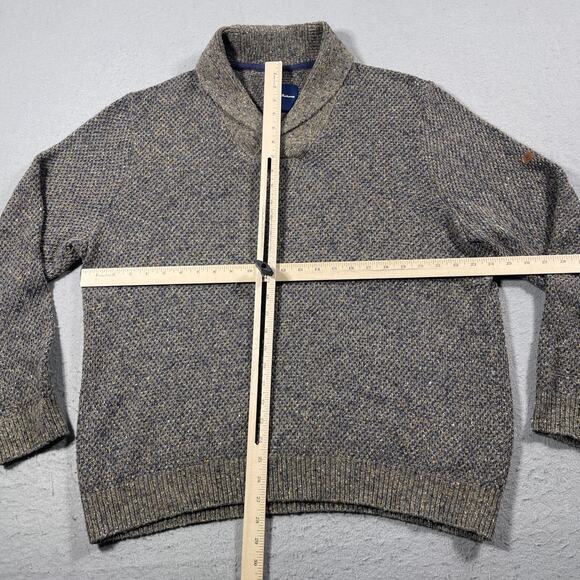 Tommy Bahama Sweater Men XL Shawl Collar Pullover Merino Wool Linen Alpaca Blend - Picture 4 of 10